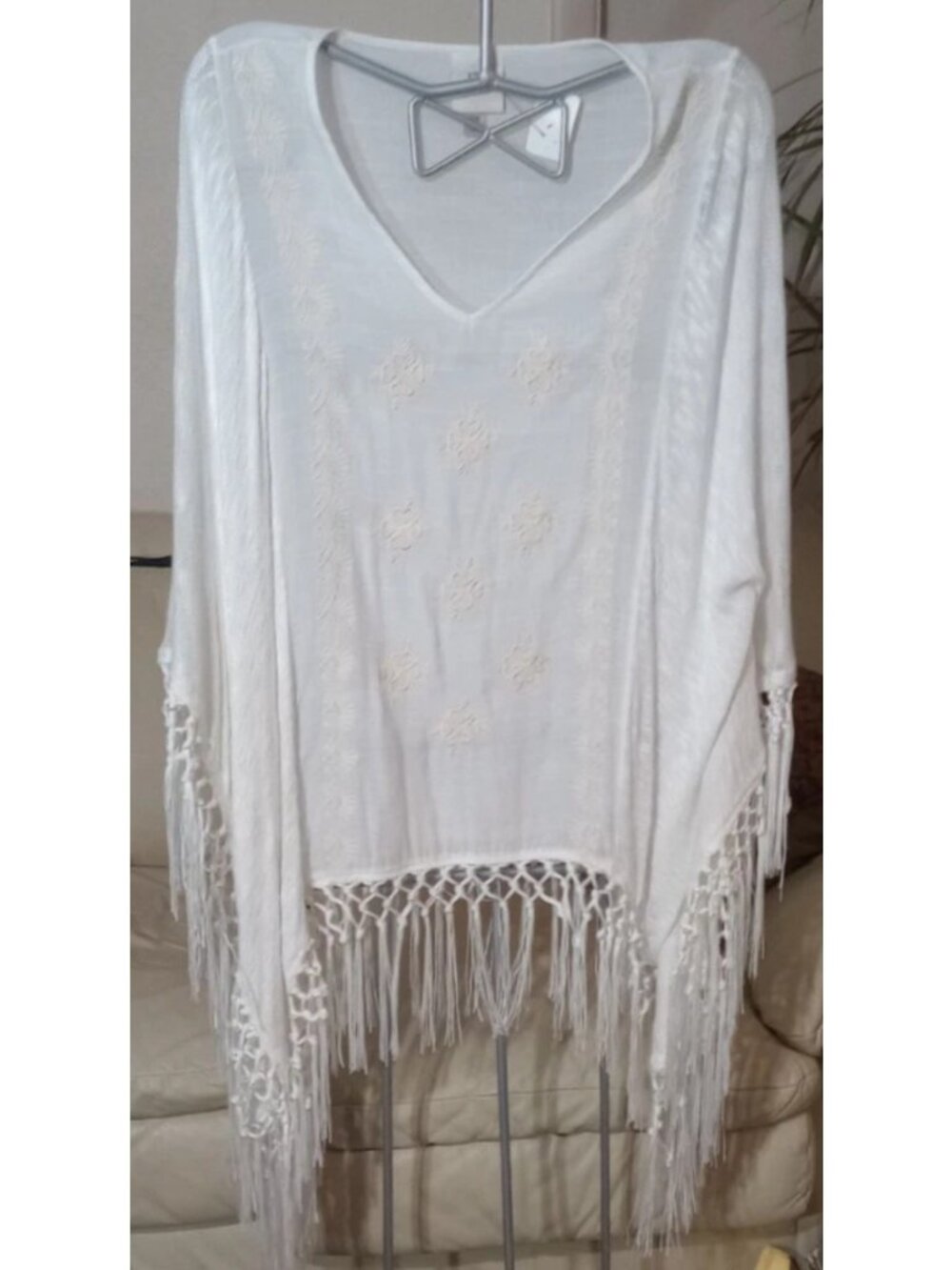 Wrap small/medium Shawl Scarf Fringe